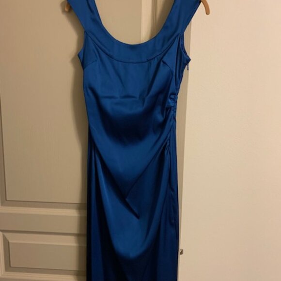 Maggy London Women's Size 4 Evening/Cocktail/Wedding Blue Side Zip Lined Dress - Picture 9 of 11